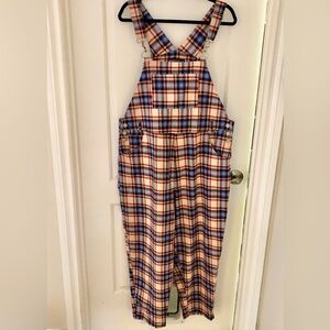 DANGERFIELD plaid overalls. New condition. Sz 18